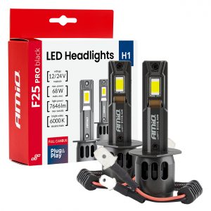 Kit LED Serie F25 PRO BLACK FULL CANBUS H1 68W 12V 24V AMIO